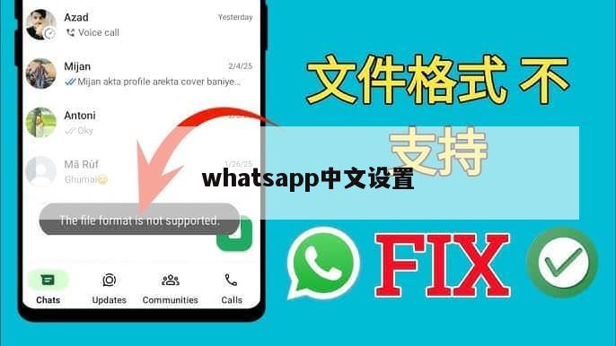 whatsapp中文设置